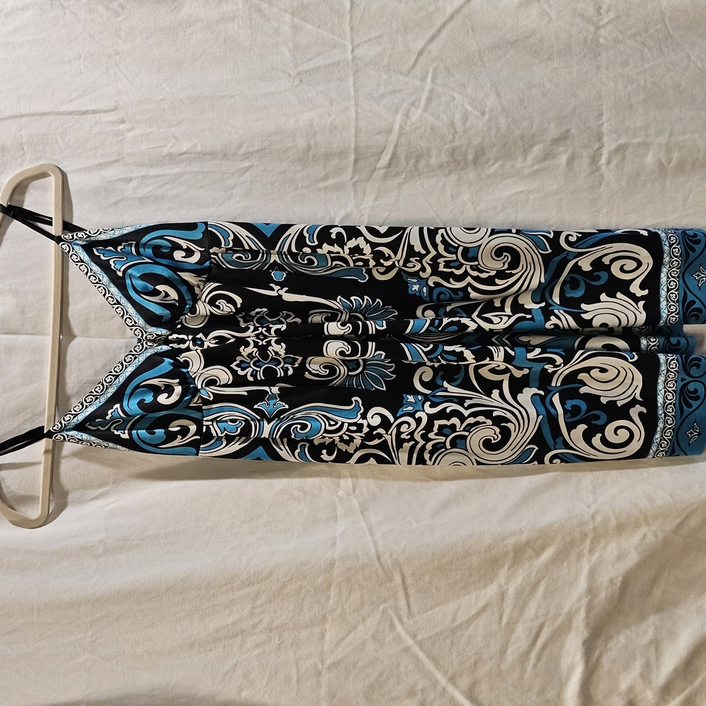 Ice Women's Mini Dress - Black and Blue Pattern